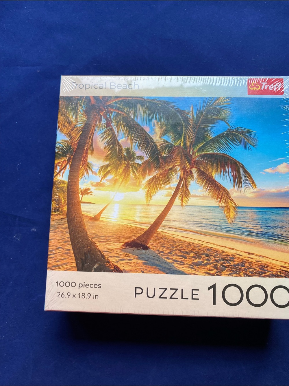 New Trefl Tropical Beach 1000-Piece Jigsaw Puzzle - (Blue/Gold)